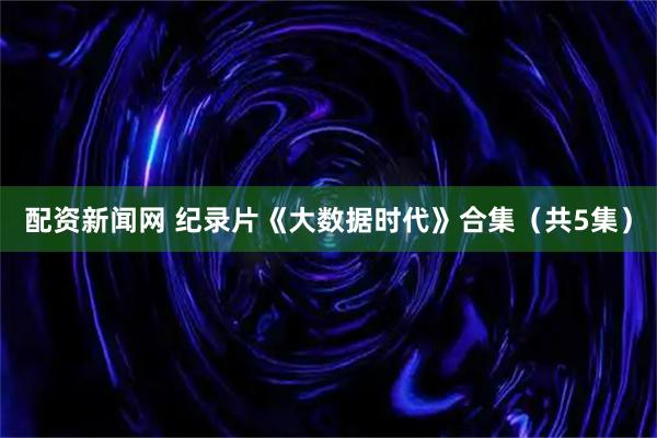 配资新闻网 纪录片《大数据时代》合集（共5集）